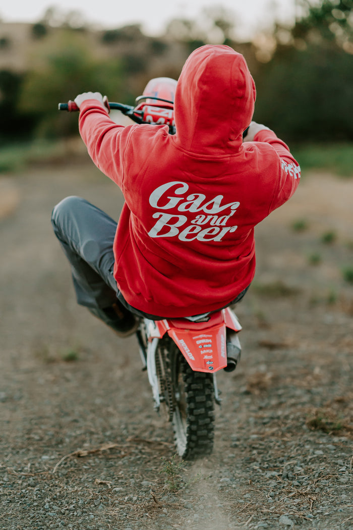 Fasthouse Tavern hooded pullover in cardinal, additional product image