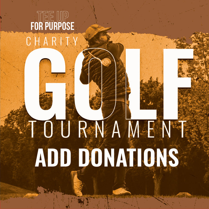 Tee Up For Purpose charitable donation graphic