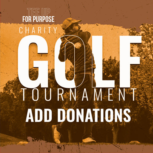 Tee Up For Purpose charitable donation graphic