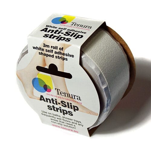 Lifestyle image of Tenura Anti-Slip Strips being used in a real-life setting.