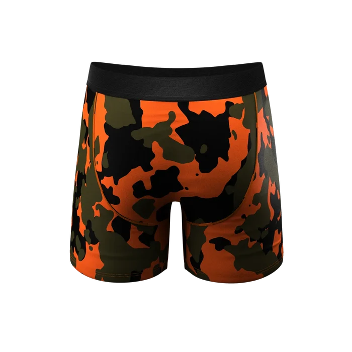 Shinesty Bambi Bunchers pouch underwear in orange camo deer print, alternate product view