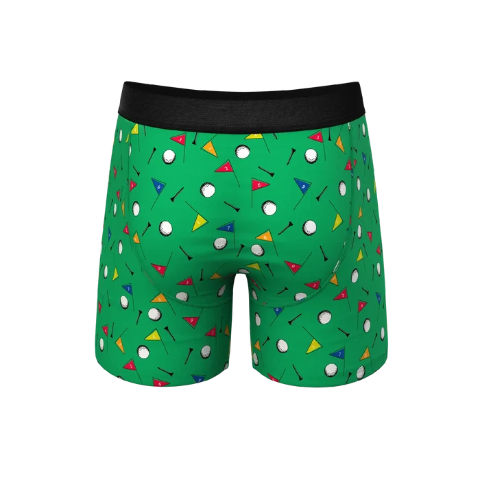 Shinesty Front Nine pouch underwear in golf print, alternate product view