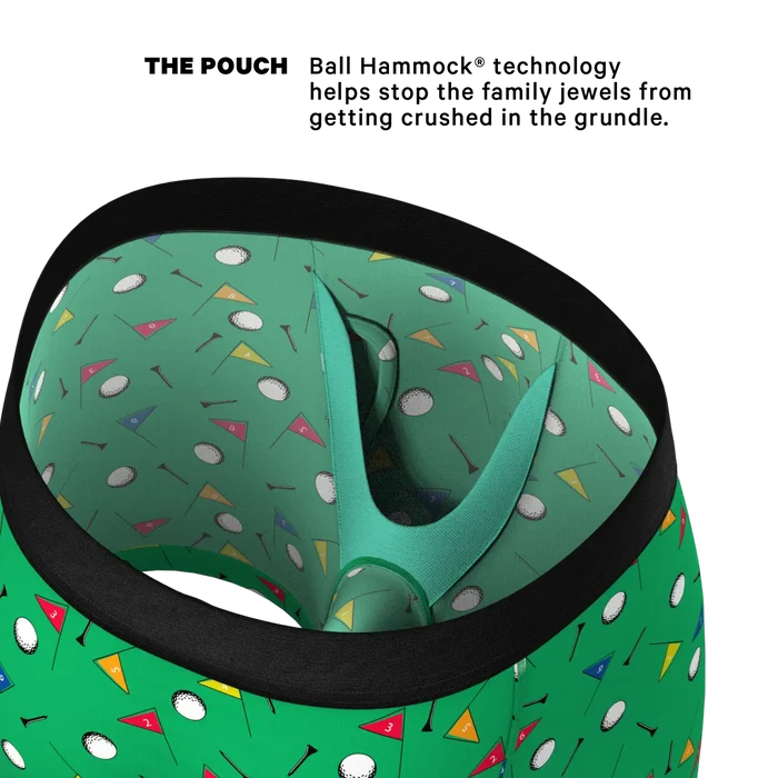 Shinesty Front Nine pouch underwear in golf print, additional product view