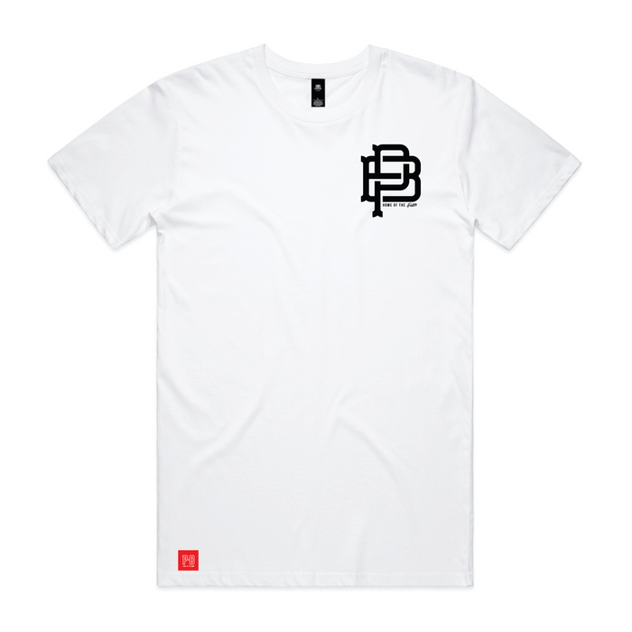 Purpose-Built The Legend and the Legacy t-shirt in white, alternate graphic view