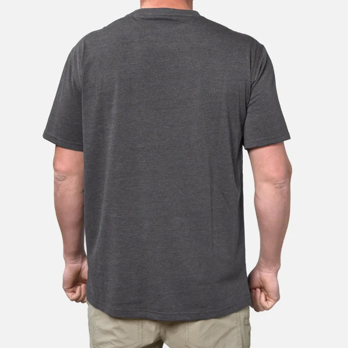 BRUNT Martin short-sleeve pocket work t-shirt in dark grey heather, additional product view