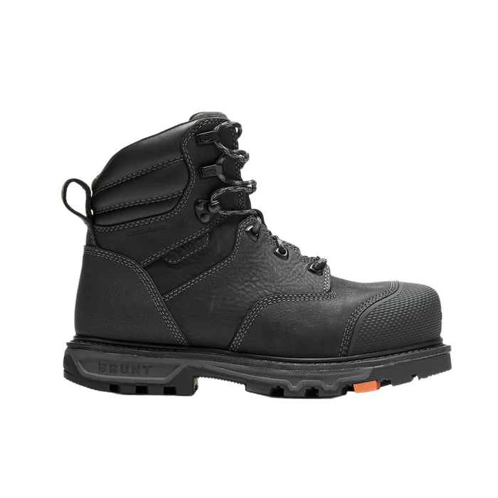 BRUNT Mulder welted waterproof composite toe work boot in black full grain leather