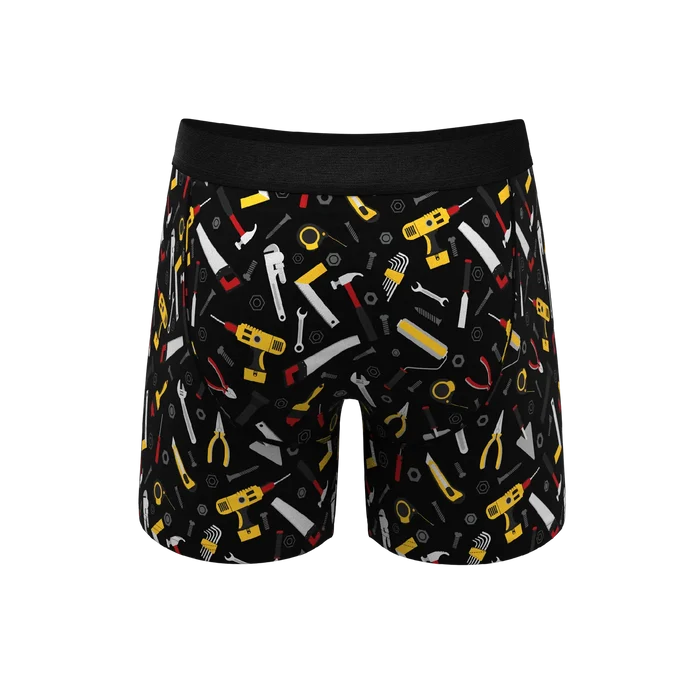 Shinesty Tool Belt pouch underwear in hammer and tools print, alternate product view