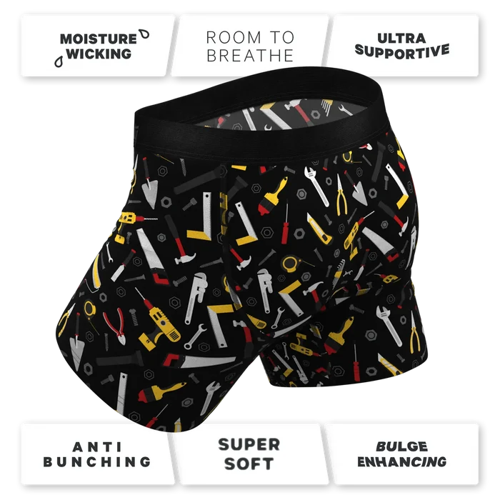 The Tool Belt - Hammer and Tools Ball Hammock® Pouch Underwear With Fly