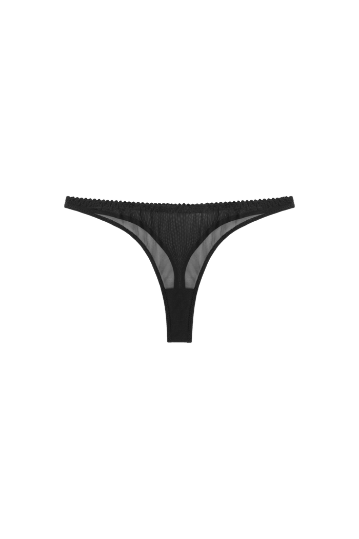 string lingerie mesh zwart