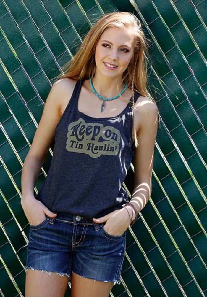 Tin Haul Keep On (Grey) - Women's Tank Top - Hatcountry