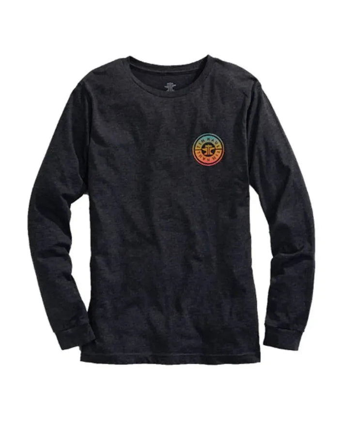 Tin Haul Ombre Logo Long Sleeve (Grey) - Men's Western T-Shirt - Hatcountry