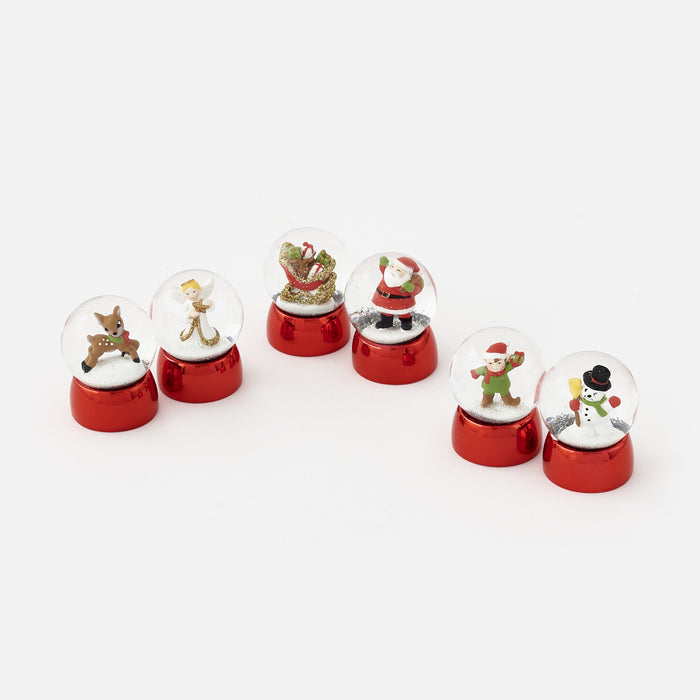 Tinsel Town Character Water Globe, Set of 6 Assorted