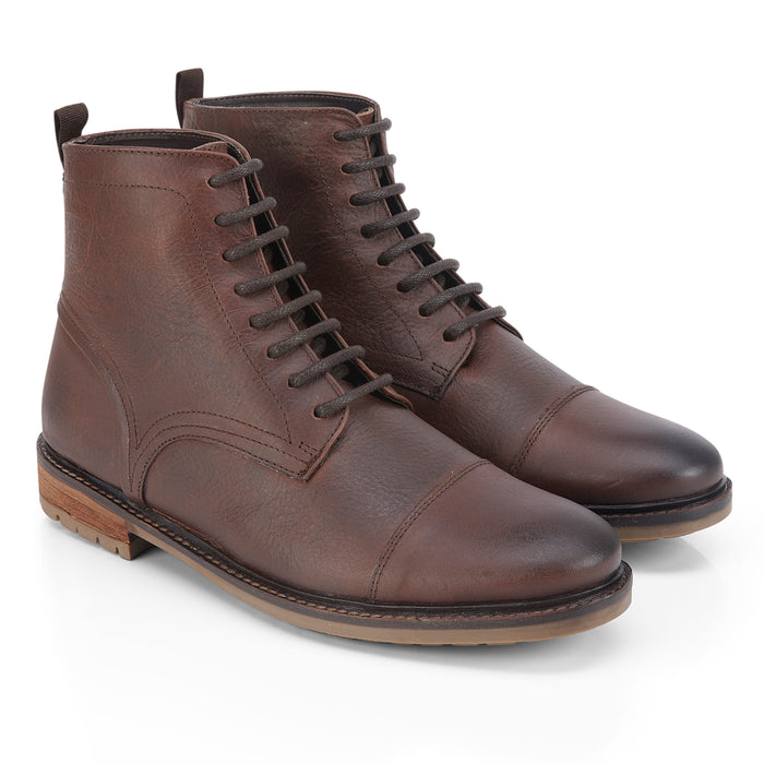 Tintern Leather Lace up Boots - Brown