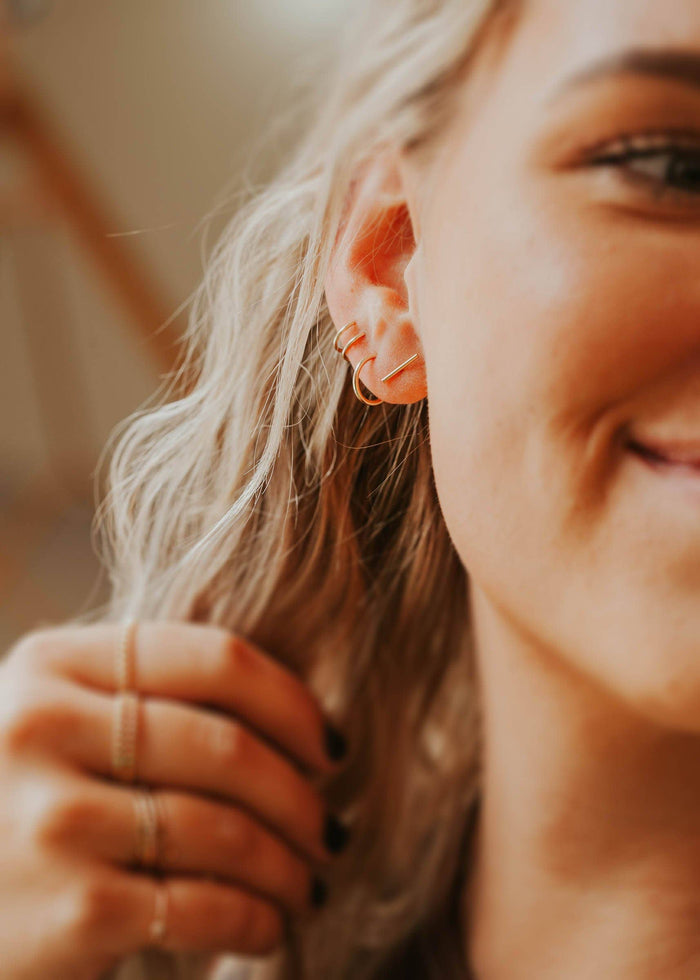 Tiny Bar Studs | 14kt Gold Fill / 6mm