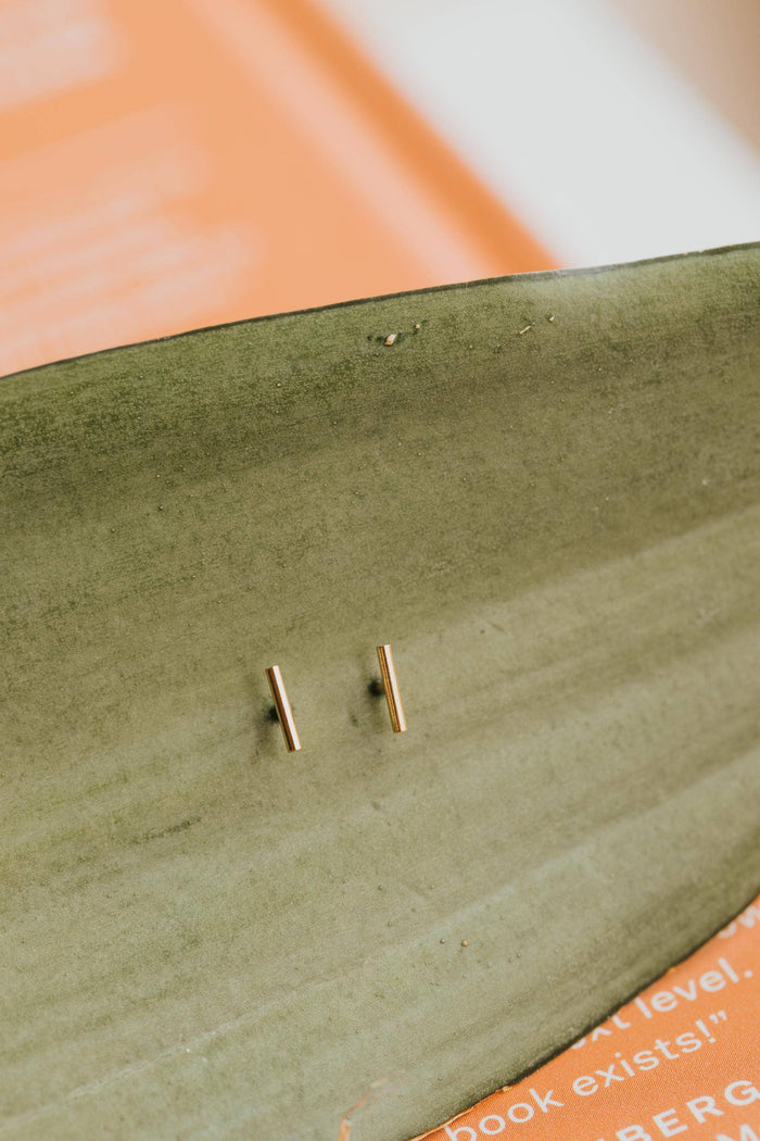 Tiny Bar Studs | 14kt Gold Fill / 6mm