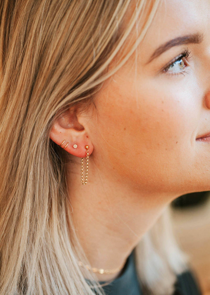 Tiny Dot Studs | 14kt Gold Fill + Sterling Silver