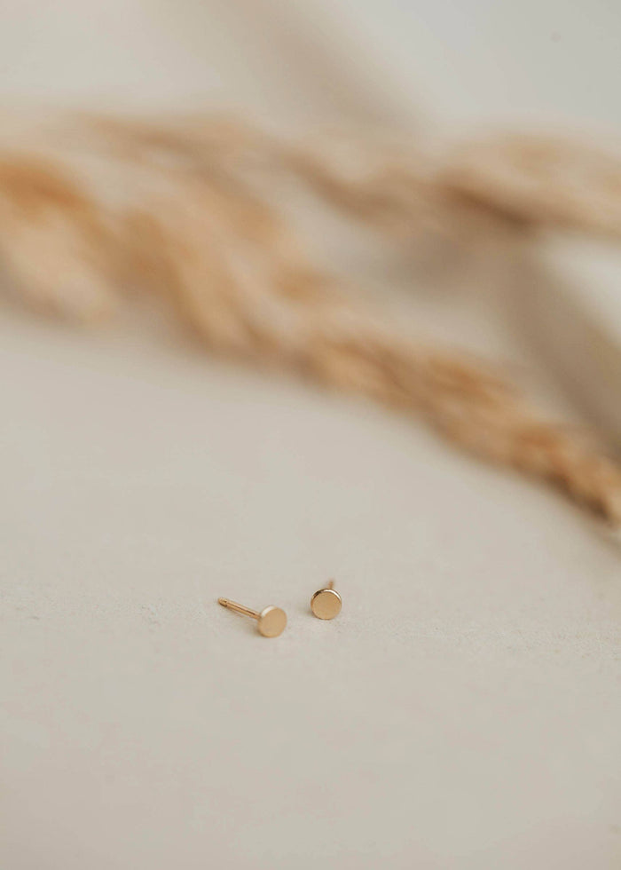 Tiny Dot Studs | 14kt Gold Fill + Sterling Silver