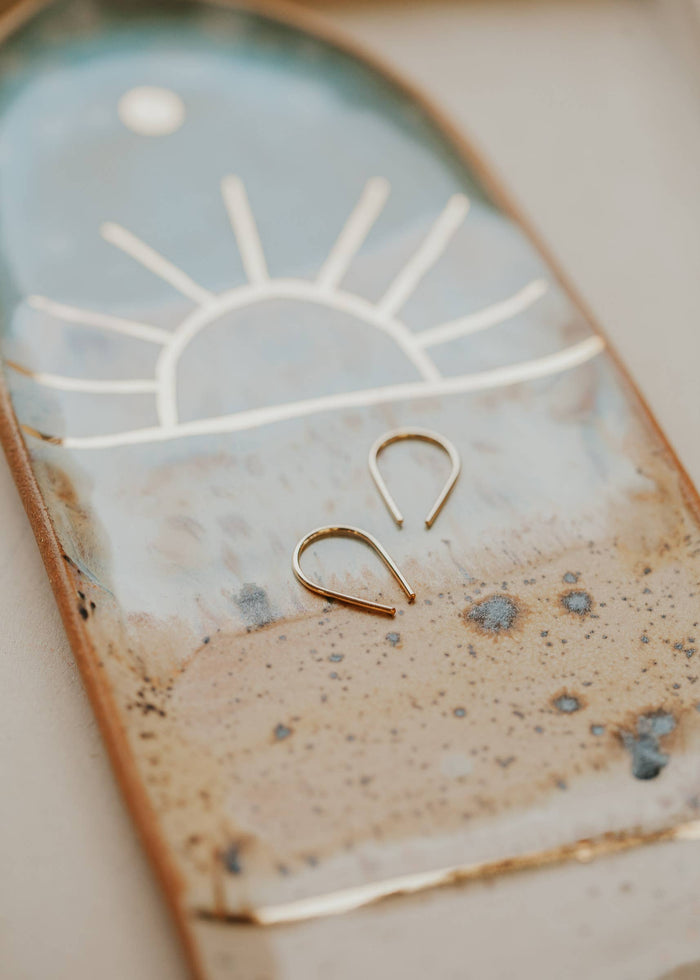 Tiny Horseshoe Earrings | 14kt Gold Fill  or  Sterling Silver