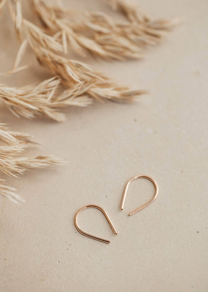 Tiny Horseshoe Earrings | 14kt Gold Fill  or  Sterling Silver