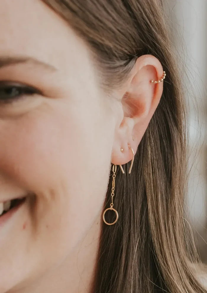 Tiny Horseshoe Earrings | 14kt Gold Fill  or  Sterling Silver