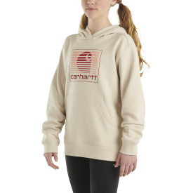 Carhartt toddler and youth long-sleeve graphic sweatshirt in malt