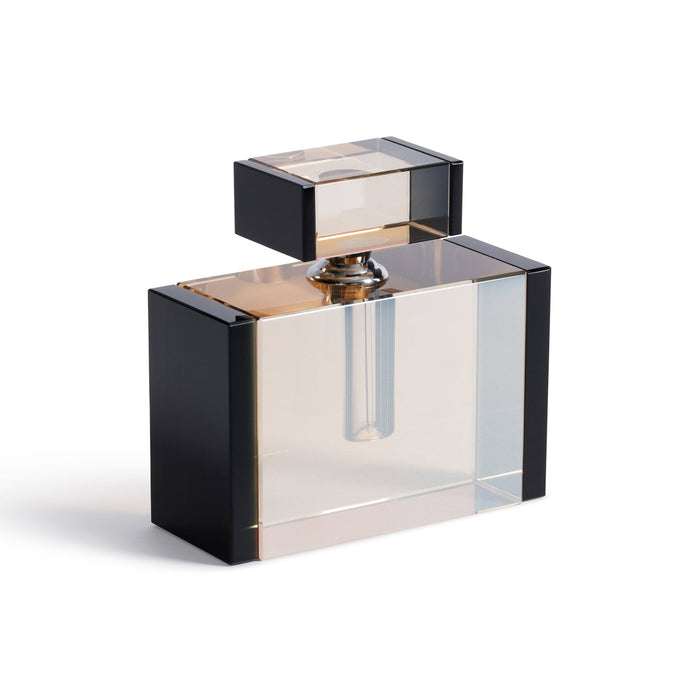 Tonal Crystal Glass Perfume Bottle - Black & Amber - Decorative Accessories by Carlyle Avenue