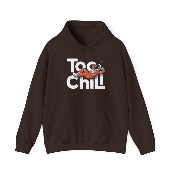 Too Chill Astronaut Hoodie — Retro Space Graphic Pullover