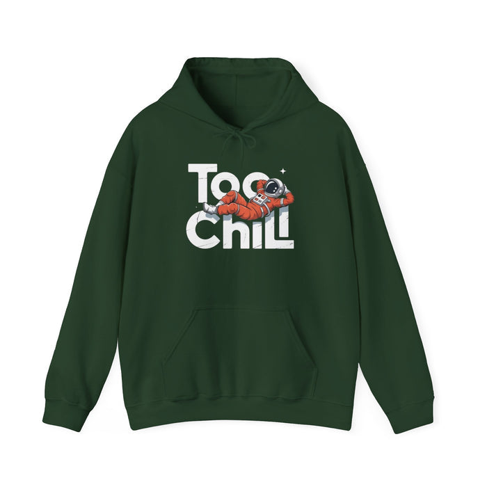 Too Chill Astronaut Hoodie — Retro Space Graphic Pullover