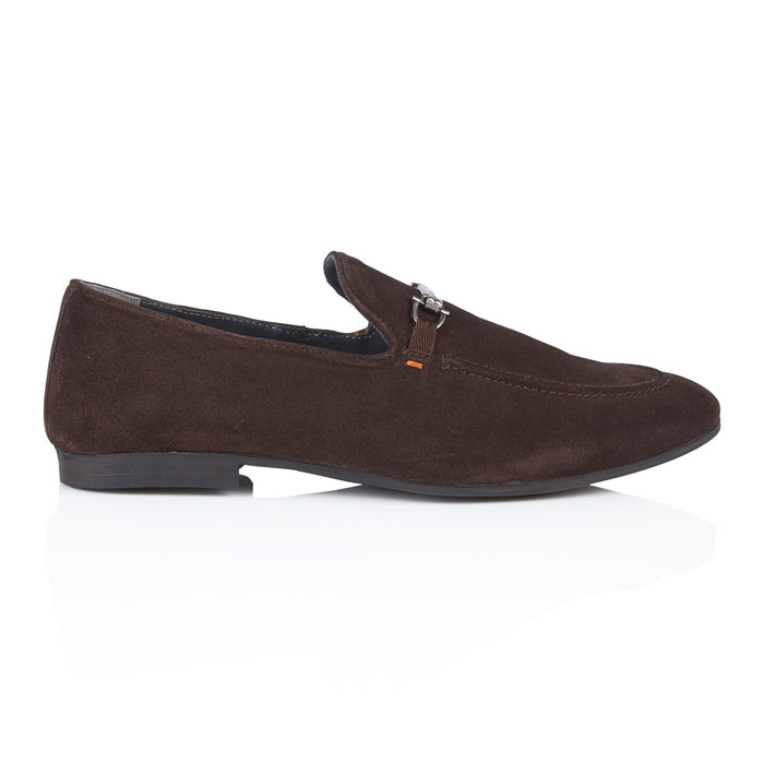 Tottenham Smart Formal Suede Leather Loafers - Brown