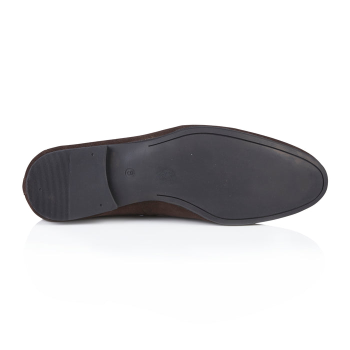 Tottenham Smart Formal Suede Leather Loafers - Brown