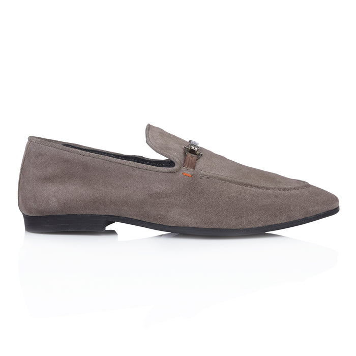 Tottenham Smart Formal Suede Leather Loafers - Grey