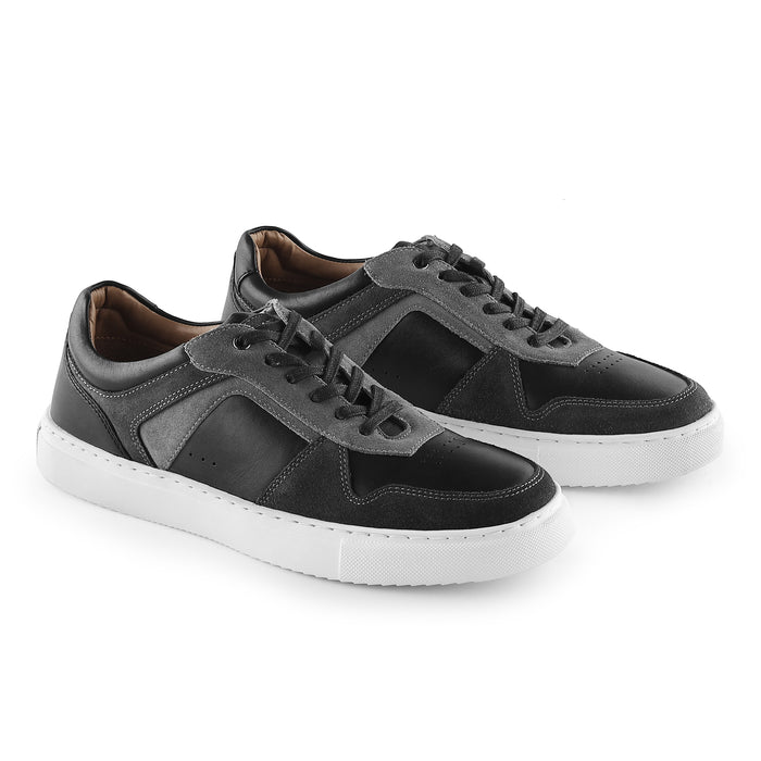 Trentham Leather Smart Casual Trainers - Black