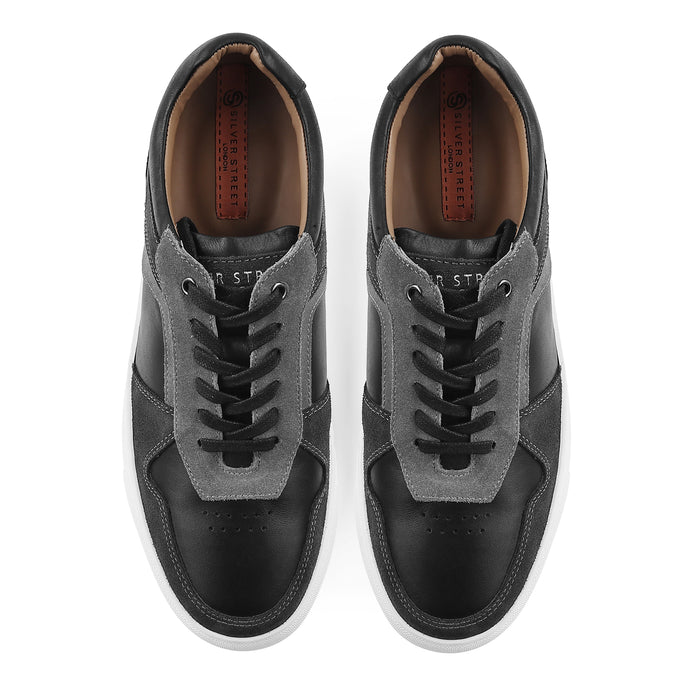 Trentham Leather Smart Casual Trainers - Black