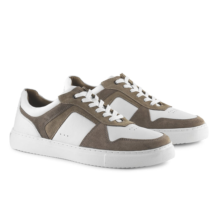 Trentham Leather Smart Casual Trainers - White