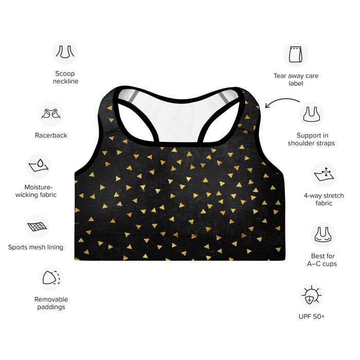 Triangles Padded Sports Bra