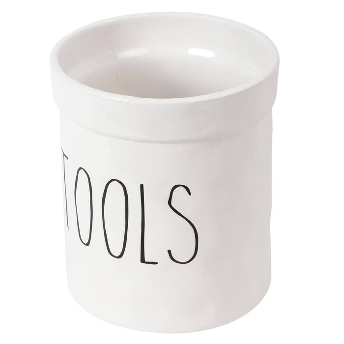 TRUU Farmhouse Modern Ceramic UtensilHolder, "Tools", bbx
