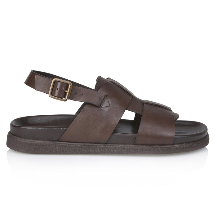 Tucson Men's Leather Sandals - Brown