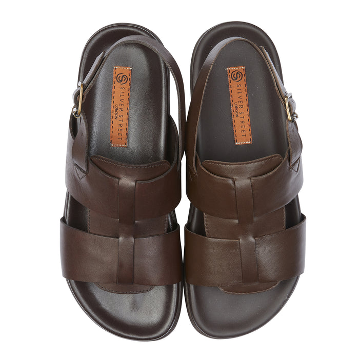 Tucson Men's Leather Sandals - Brown