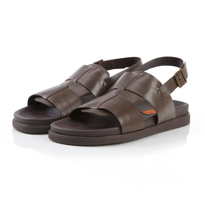 Tucson Men's Leather Sandals - Brown