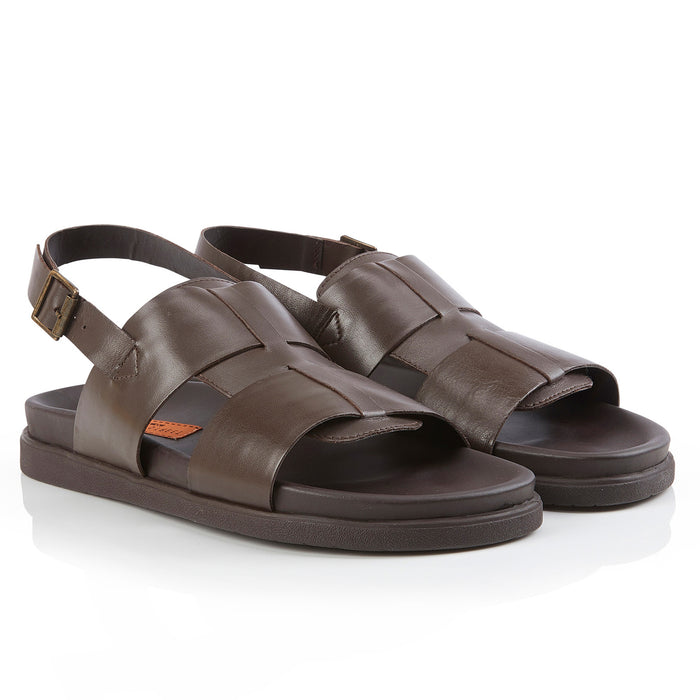 Tucson Men's Leather Sandals - Brown