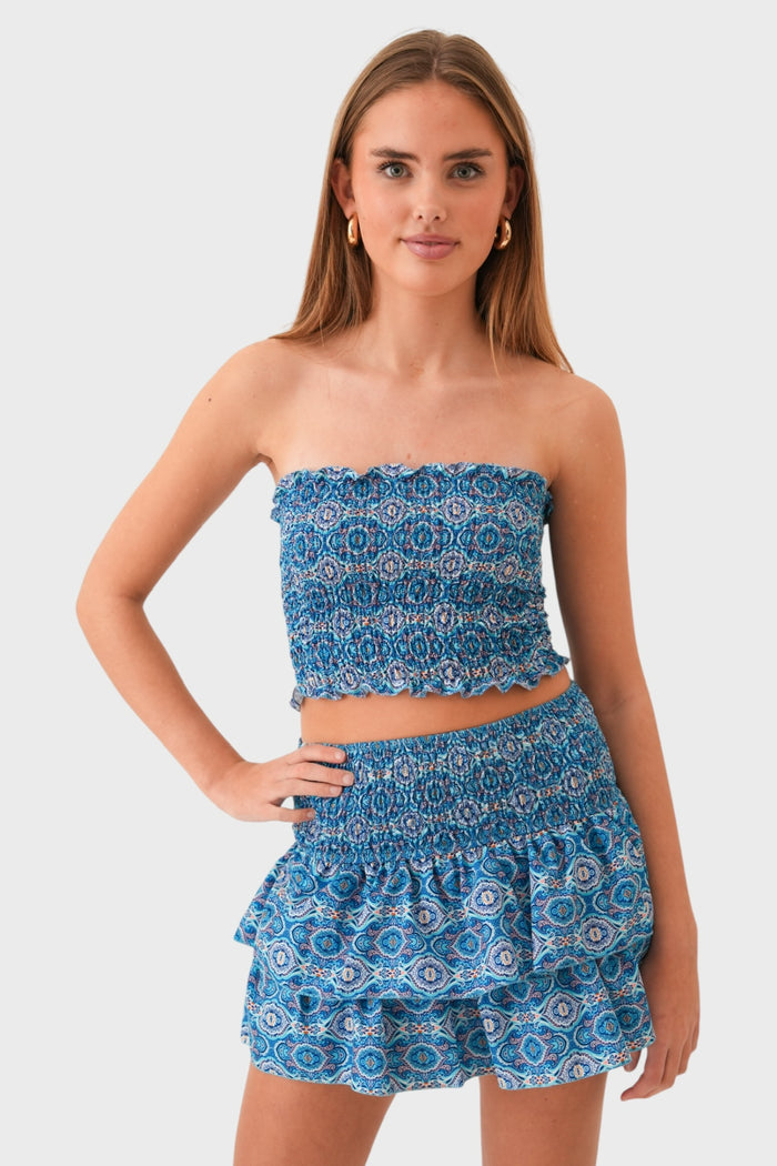 “Tulum” tube top blue