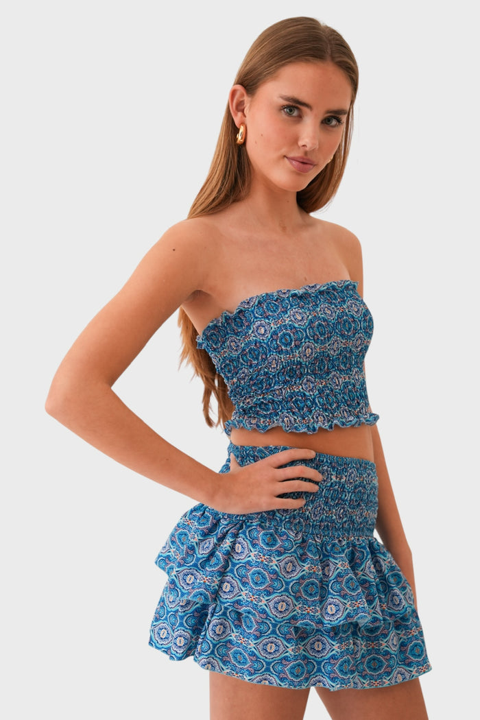 “Tulum” tube top blue