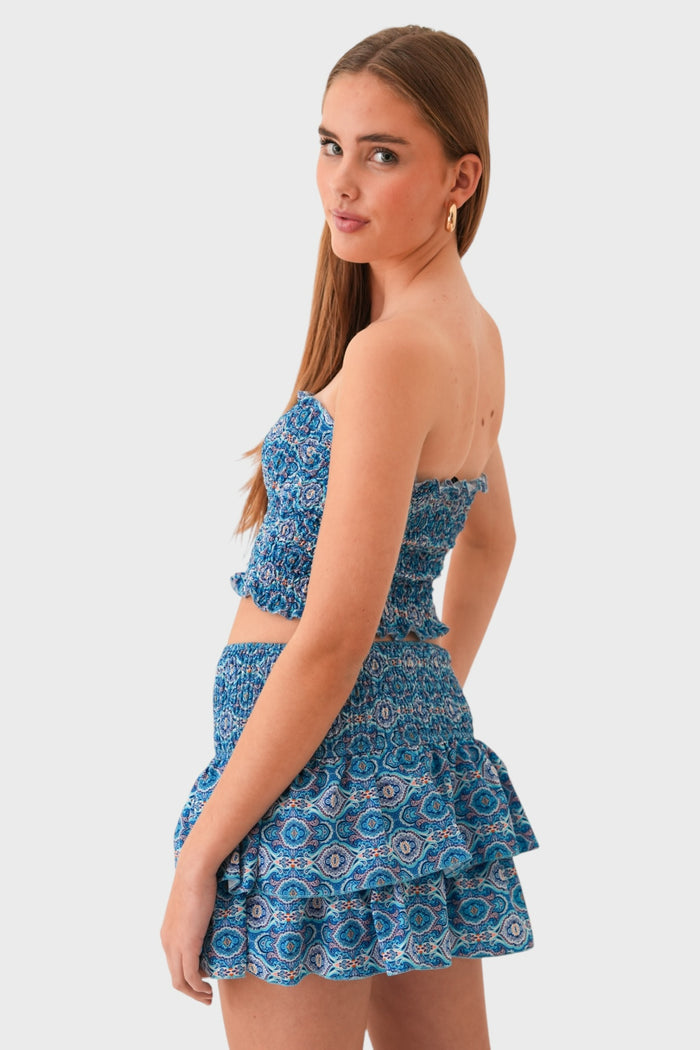 “Tulum” tube top blue