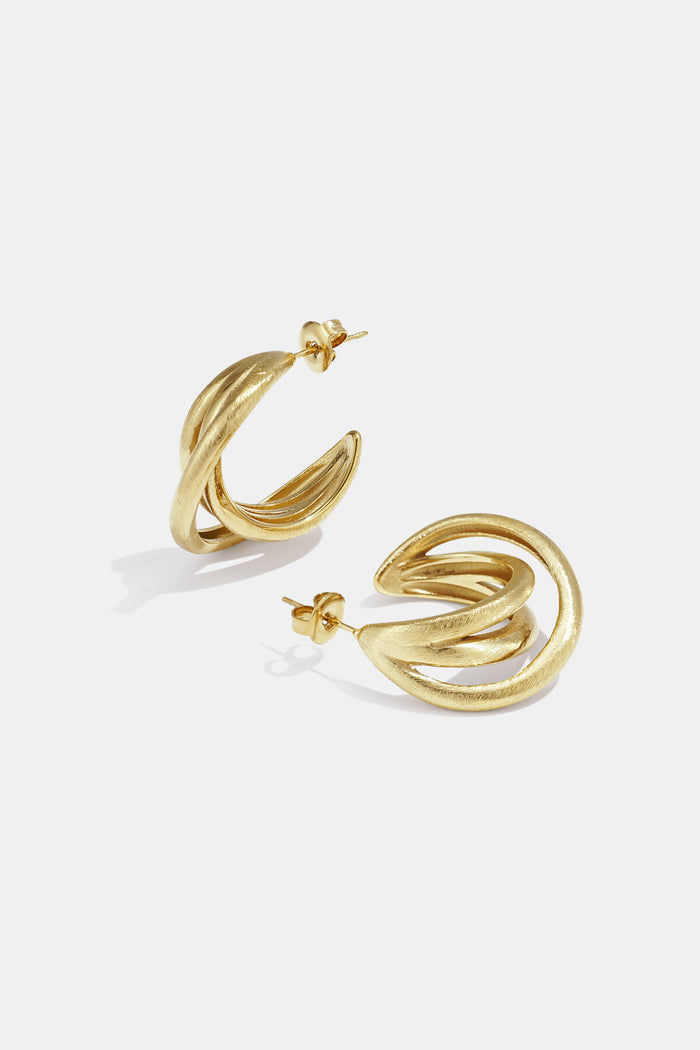"Twisted hoops" earrings