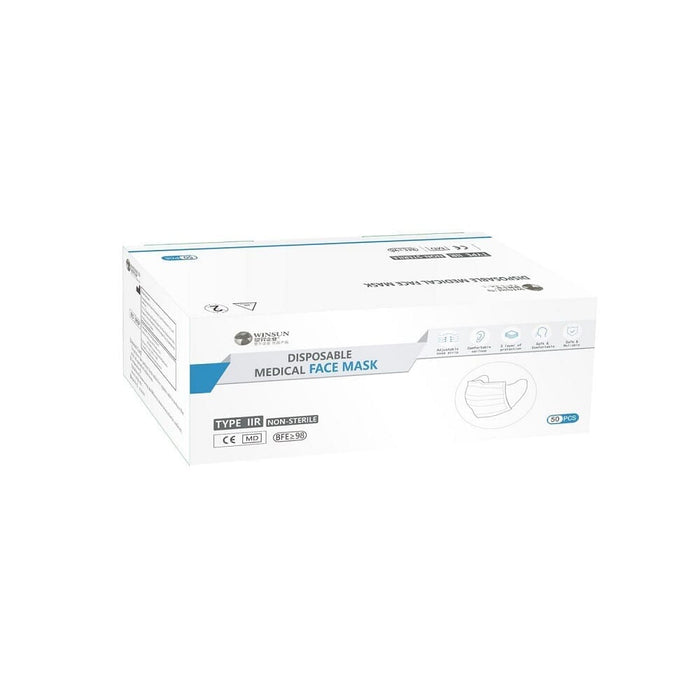 Type IIR Surgical 3ply Disposable Face Masks - Box of 50