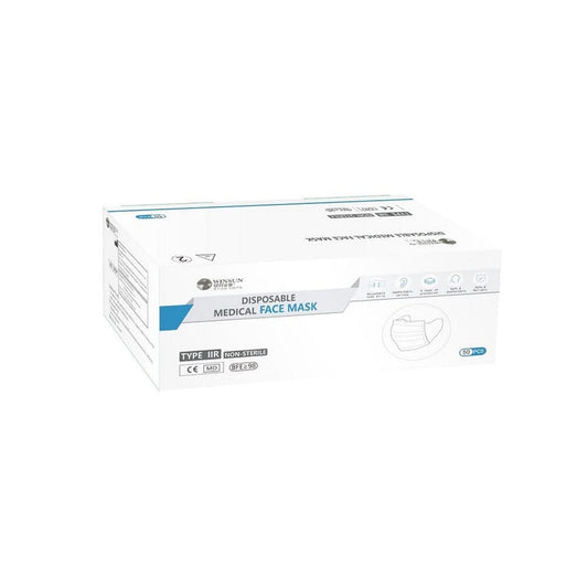 Type IIR Surgical 3ply Disposable Face Masks - Box of 50