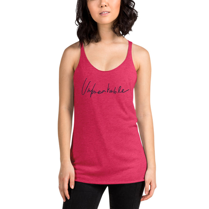 Unbreakable Women's Racerback Graphic Tank - Bloom Seventy Seven
