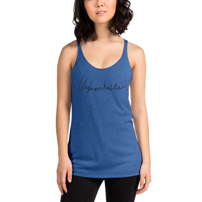 Unbreakable Women's Racerback Graphic Tank - Bloom Seventy Seven