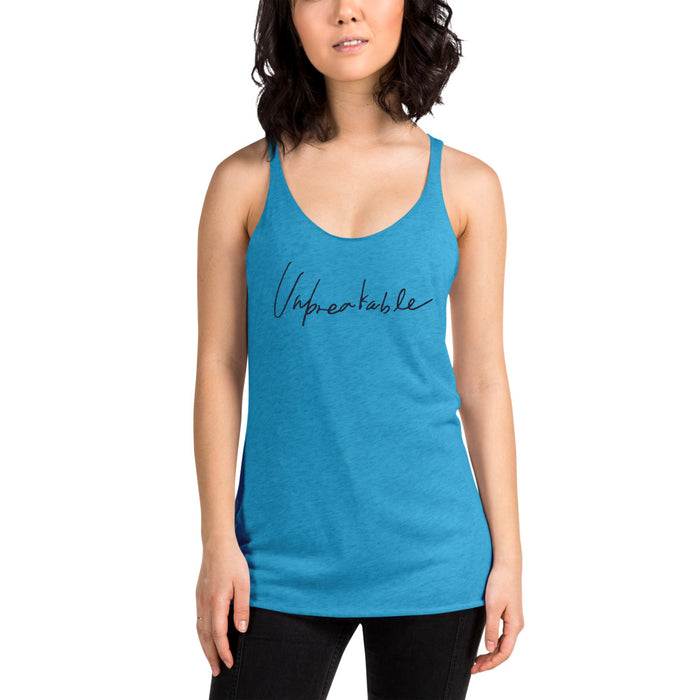 Unbreakable Women's Racerback Graphic Tank - Bloom Seventy Seven