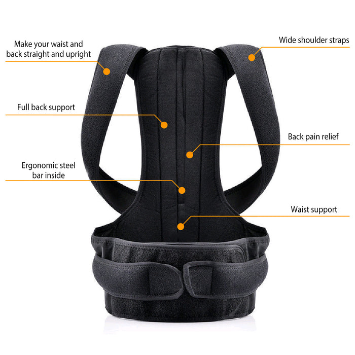 Unisex Posture Corrector Brace – Upper Back & Shoulder Support